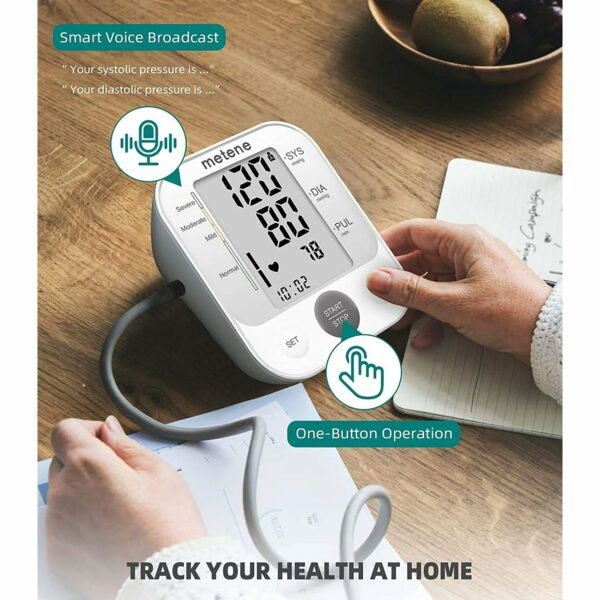 Metene Upper Arm Blood Pressure Monitor with Speaker - immagine 2
