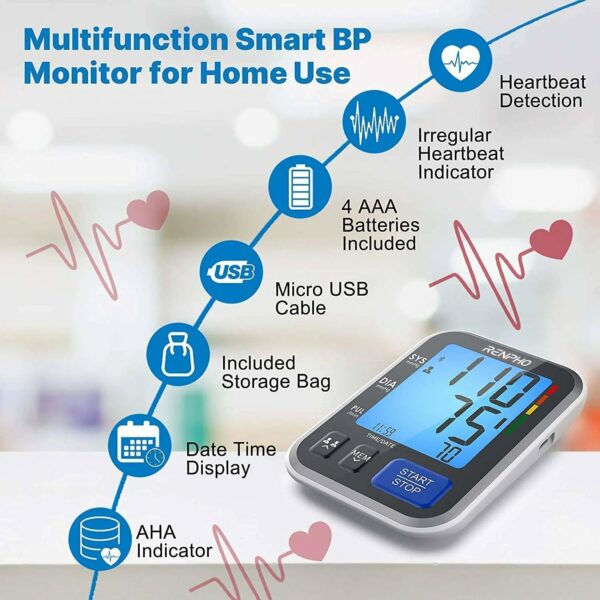 RENPHO Bluetooth Upper Arm Blood Pressure Monitor - immagine 2