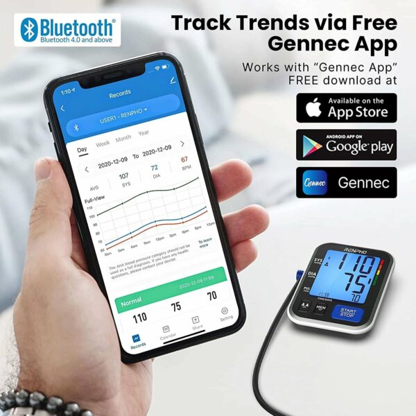 RENPHO Bluetooth Upper Arm Blood Pressure Monitor - immagine 3
